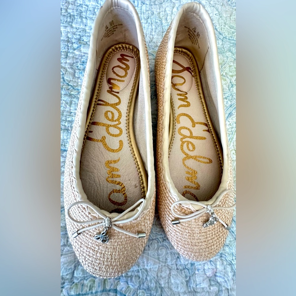 Sam Edelman Womens Falcon Raffia Ballet Flat